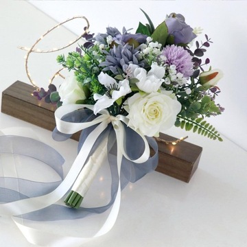 Свадебный букет для невесты, центральное украшение в деревенском стиле, шелковый букет цветов