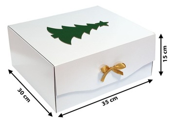 35x30x15 СМ ПОДАРОЧНАЯ КОРОБКА БЕСПЛАТНО РОЖДЕСТВЕНСКАЯ ЕЛКА 1572