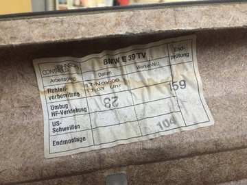 ОБИВКА БОКОВИН ДВЕРИ BMW E39 EUROPA COMBI N6TT