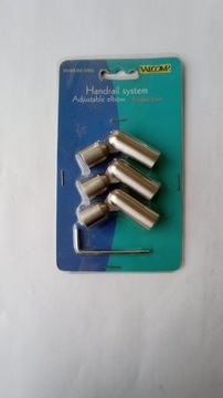 łącznik rury fi 12 mm 3szt.kpl.nikiel