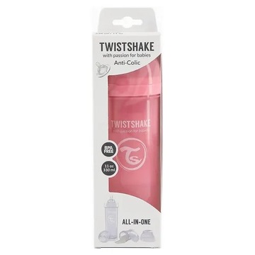 Антиколиковая бутылочка Twistshake 330 мл Пастель Розовый 4мес+