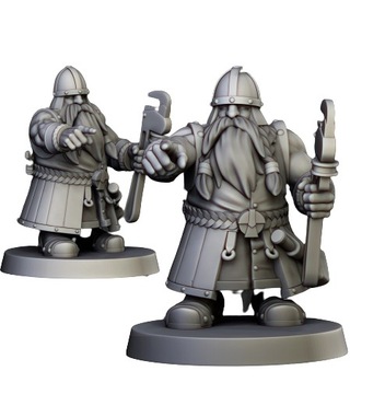 Dwarf Old Siege Engines Crew - 4 Pozy