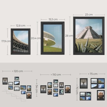 Фоторамки, набор из 10 шт., фоторамки на несколько фотографий