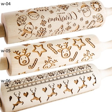 Новогодняя скалка с гравировкой + баночка