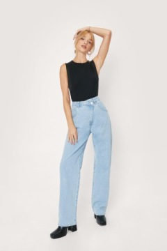 KC83312 * БОДИ NASTY GAL PETITE в рубчик XXS