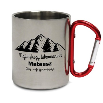 KUBEK metalowy TATROMANIAK 01+ imię miłośnik gór
