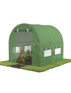 САДОВАЯ ФОЛЬГА ТУННЕЛЬ ТЕПЛИЧНАЯ ПАЛАТКА 4 ​​М² 2X2 M UV-4 + ЛИНИЯ + СТОЙКИ