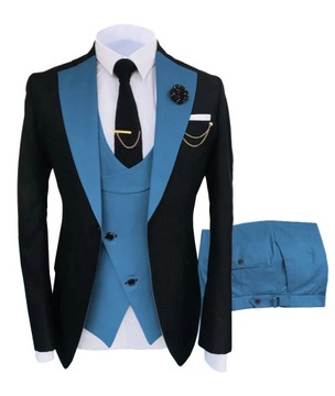 New Suit Men's 3 Piece Fit Costume Homme Shawl Lap