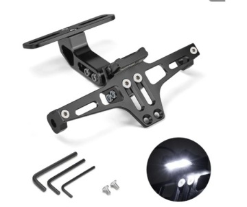 УНИВЕРСАЛЬНЫЙ ДЕРЖАТЕЛЬ НОМЕРНОГО ЗНАКА ПОДСВЕТКА МОТОЦИКЛ