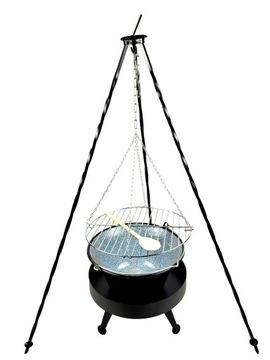 Grill 120 cm palenisko 40 ruszt 40cm kociołek 6 l