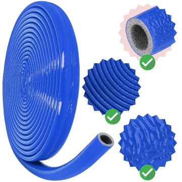 IZOLACJA OTULINA NA RURĘ PEX MIEDZIANĄ WĘGLOWĄ FI 28 / 6mm NIEBIESKA KRĄG