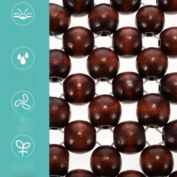 PODUSZKA Z KORALIKÓW DREWNIANYCH ODDYCHAJĄCA POKROWIEC NA FOTEL SAMOCHODOWY DZIEWCZYNKA KAWA