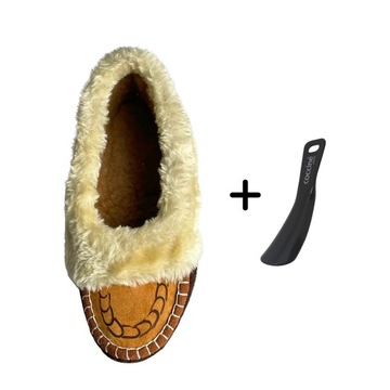 BAMBOSZE GÓRALSKIE KAPCIE SKÓRZANE MOKASYNY ZAKOPIANKI CIEPŁE + GRATIS