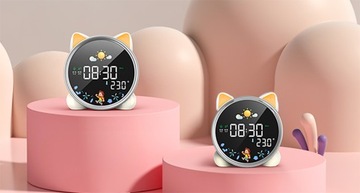 БУДИЛЬНИК БУДИЛЬНИК ОТДЫХ СВЕТОДИОДНЫЙ НОЧНИК ДЛЯ ДЕТЕЙ КОТЕНОК КОШКА ТРЕНЕР ДЛЯ СНА