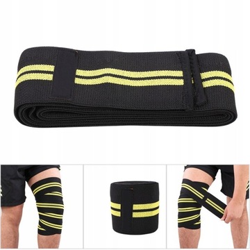 BANDAŻ NA KOLANO FITNESS ELASTYCZNE PASKI