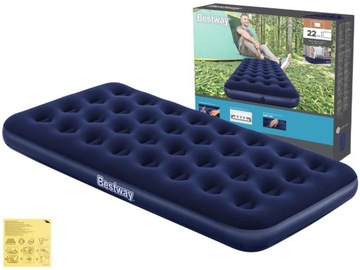Materac Dmuchany Welurowy Jednoosobowy Łóżko Bestway 67001 188x99
