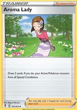 Oryginalna Karta Pokemon Evolving Skies - Aroma Lady EVS 141