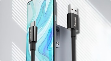 BASEUS KABEL USB TYP-C 65W SUPERVOOC WARP CHARGE DO OPPO REALME ONEPLUS