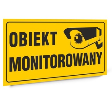 Tabliczka TABLICA OBIEKT MONITOROWANY 12X22 cm UV PCV