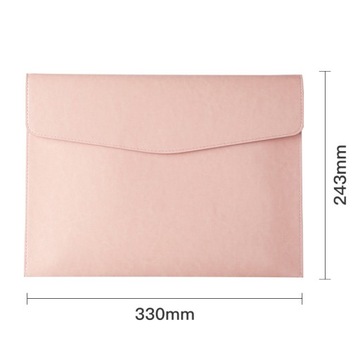Skóra Folder Plików Dokument Przechowywanie Torba Aktówka, Pink