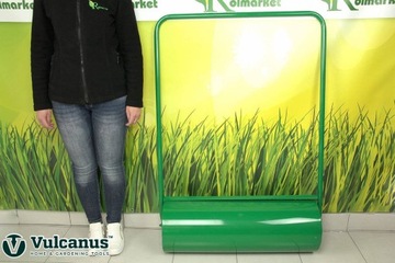 Ролик садовый валик для газона 80см с шипами, аэратор + 5 шт. дисков