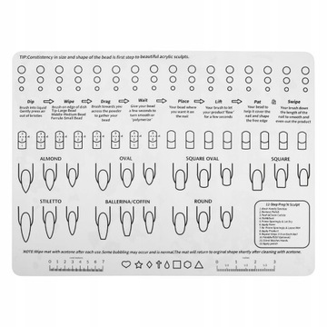 Mata treningowa paznokci manicure manicure silikon