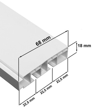 Карниз для штор, ПОТОЛОЧНЫЙ РЕЙЛ, 2-я направляющая, 150 см