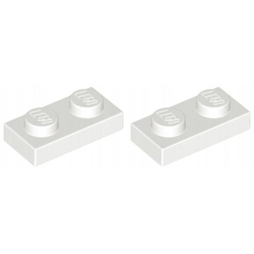 LEGO 3023 Płytka 1x2 Biały 302301 2szt NOWE