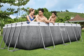 Каркасный прямоугольный бассейн 404x201x100 BESTWAY Garden SET 56721