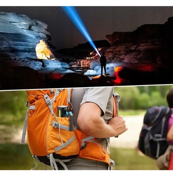 МОЩНЫЙ АККУМУЛЯТОРНЫЙ ВОЕННЫЙ ТАКТИЧЕСКИЙ ФОНАРЬ С ОТРАЖАТЕЛЕМ Светодиодный прожектор USB