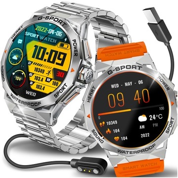 SMARTWATCH ZEGAREK MĘSKI MENU POLSKIE SPORT PULS ROZMOWY SMART WATCH AMOLED