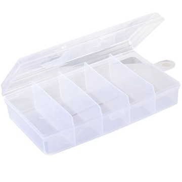 Organizer - pudełko 5 przegródek 19.8x11.7x4.5cm