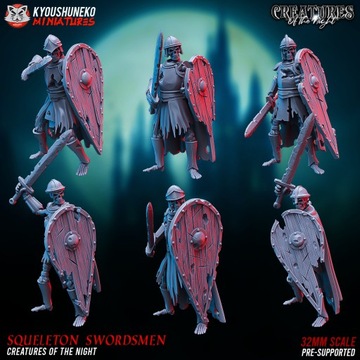 Squeleton Swordsmen x5 Kyoushuneko Miniatures