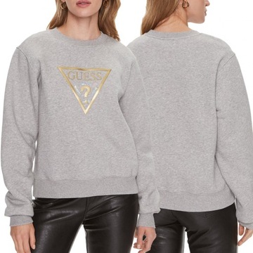 Guess szara bluza damska złote logo W3YQ12K9Z21-LMGY M