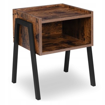 SZAFKA NOCNA STOLIK NOCNY RUSTYKALNA INDUSTRIALNA LOFT POSTARZANY DĄB