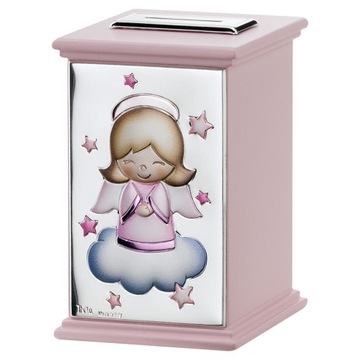 Копилка с Ангелом 8х8Н12 Синяя без музыкальной шкатулки