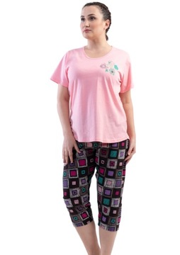 Piżama Damska Vienetta bawełniana +Size 1XL 46 48