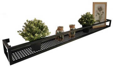 Półka ścienna wisząca metal loft 100X15,5X10cmCZARNA