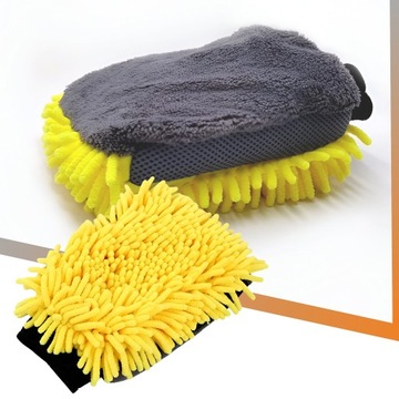 ПЕРЧАТКА ДЛЯ МОЙКИ И ПОЛИРОВКИ АВТОМОБИЛЯ, ДВУХСТОРОННЯЯ АВТОМОБИЛЬНАЯ МИКРОФИБРА ДЛЯ ДИСКОВ