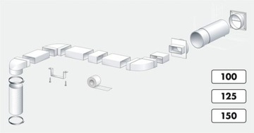 ВЕНТИЛЯЦИОННАЯ РЕШЕТКА ВЫТЯЖКА 100 НАРУЖНАЯ С ВЫТЯЖКОМ Белая С ОБРАТНЫМ КЛАПАНОМ