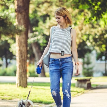 ШАГОМЕТР СЧЕТЧИК ШАГОВ С ЗАЖИМОМ И ПОВОДКОМ, ЧЕРНЫЙ
