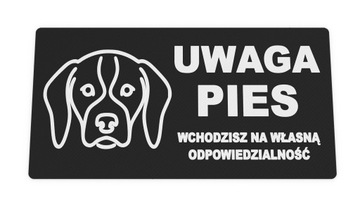 Tabliczka Uwaga Pies Dog Niemiecki Zły Groźny
