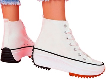 TRAMPKI DAMSKIE WYSOKIE BUTY SPORTOWE PLATFORMA 41