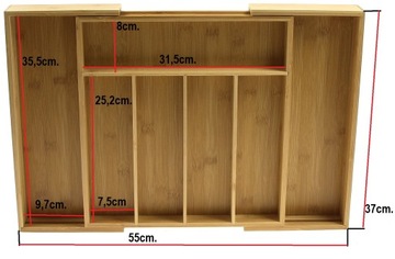 ВСТАВКА, ВЫДВИЖНОЙ ОРГАНАЙЗЕР ДЛЯ ЯЩИКА ДЛЯ СТОЛОВЫХ ПРИБОРОВ