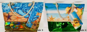 Большая тканая пляжная сумка разных цветов