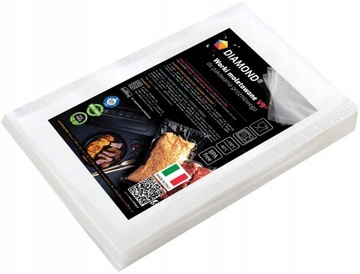 Worki moletowane do pakowania próżniowego 20x25 cm, 50 szt