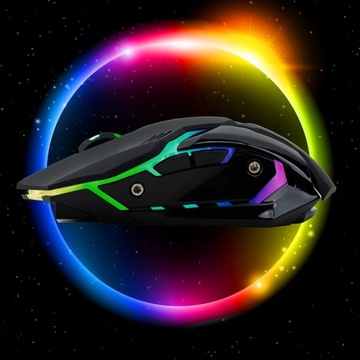 Myszka Gamingowa Mysz Dla Graczy Bezprzewodowa LED 6 Przycisków 3200dpi