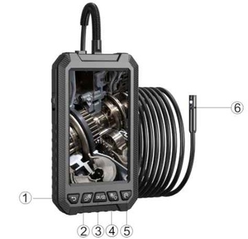KAMERA INSPEKCYJNA WARSZTATOWA BOROSKOP ENDOSKOP Z EKRANEM 5M DUAL 8MM