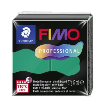 Пластилін маса для ліплення Fimo Професійний кубик 57 г - зелений морський