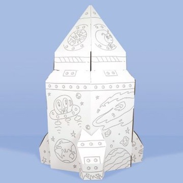 КАРТОННАЯ РАКЕТА ПОДАРОК ​​РЕБЕНКУ 4 ЛЕТ, ПЛОТНЫЙ КАРТОН